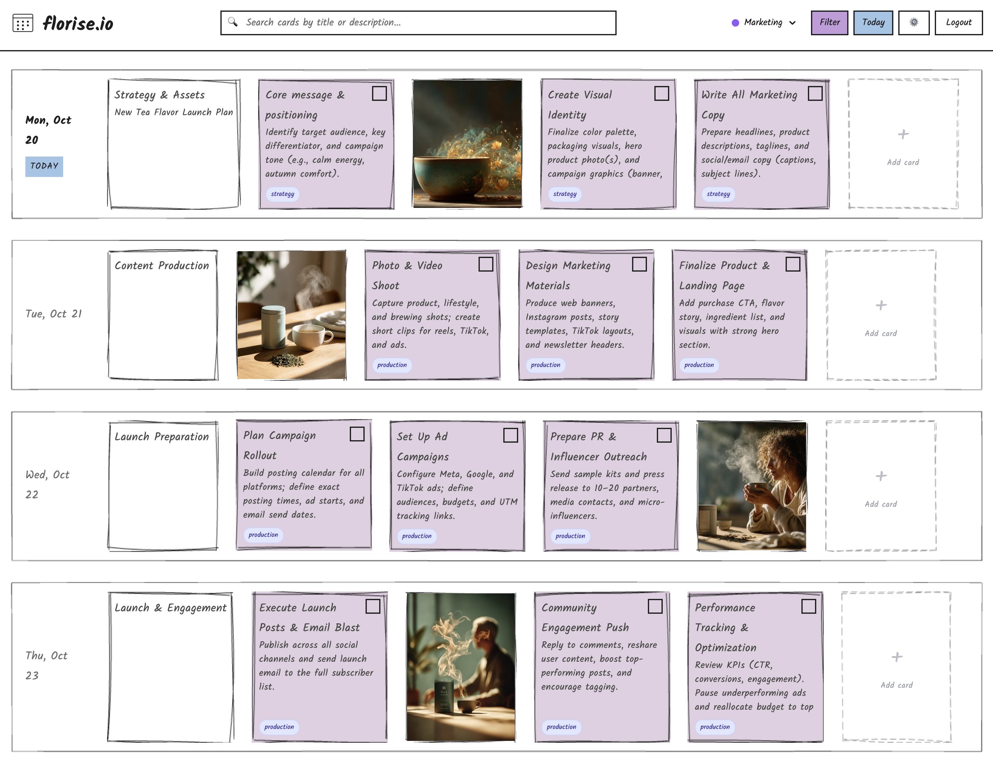 4-day marketing campaign organized in florise.io